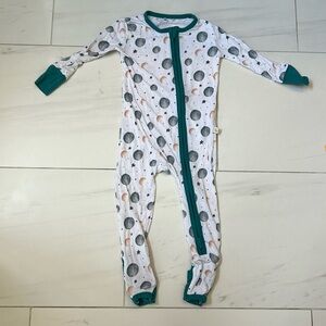 Parz by Posh Peanut Roux zippered onesie with foldable footies (12-18 mo)